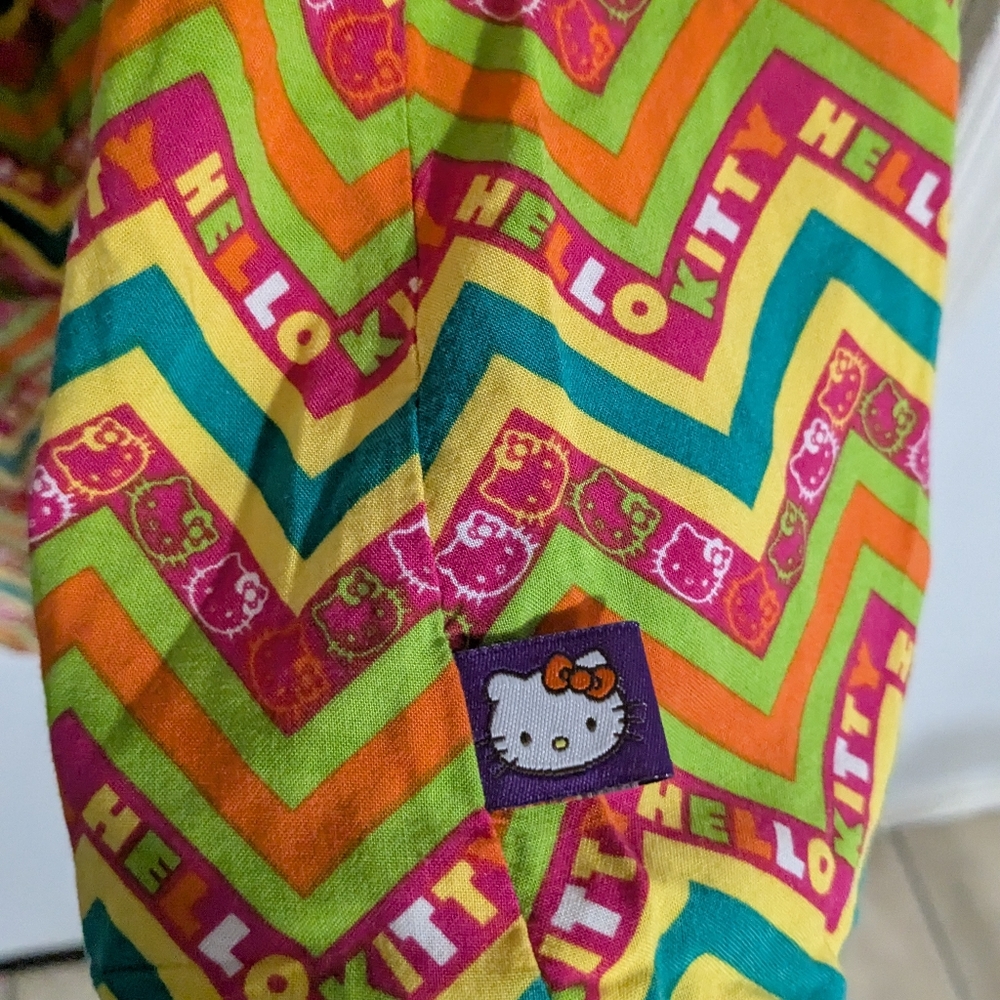 Colorful Chevron Patterned Hello Kitty Dress Small - Picture 2 of 5